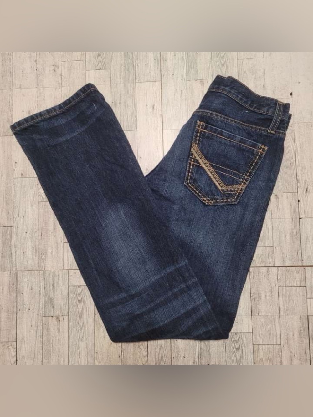 Men's Cinch Ian Western Dark Wash Western Cowboy Slim Bootcut Jeans Size 29